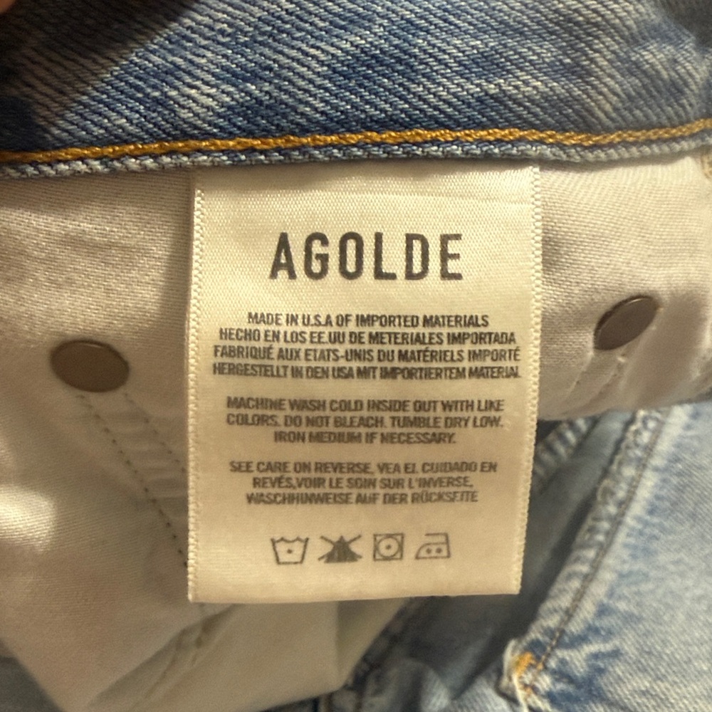 AGOLDE Jamie High Rise Classic Button Fly Jeans Size: 28 Inseam: 27” - Picture 8 of 9